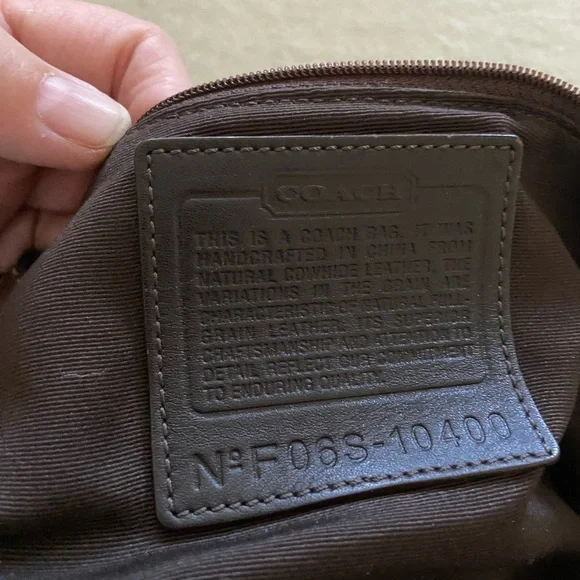 Coach Vintage Laced Up Authentic brown leather bag in dark walnut color - Picture 7 of 7